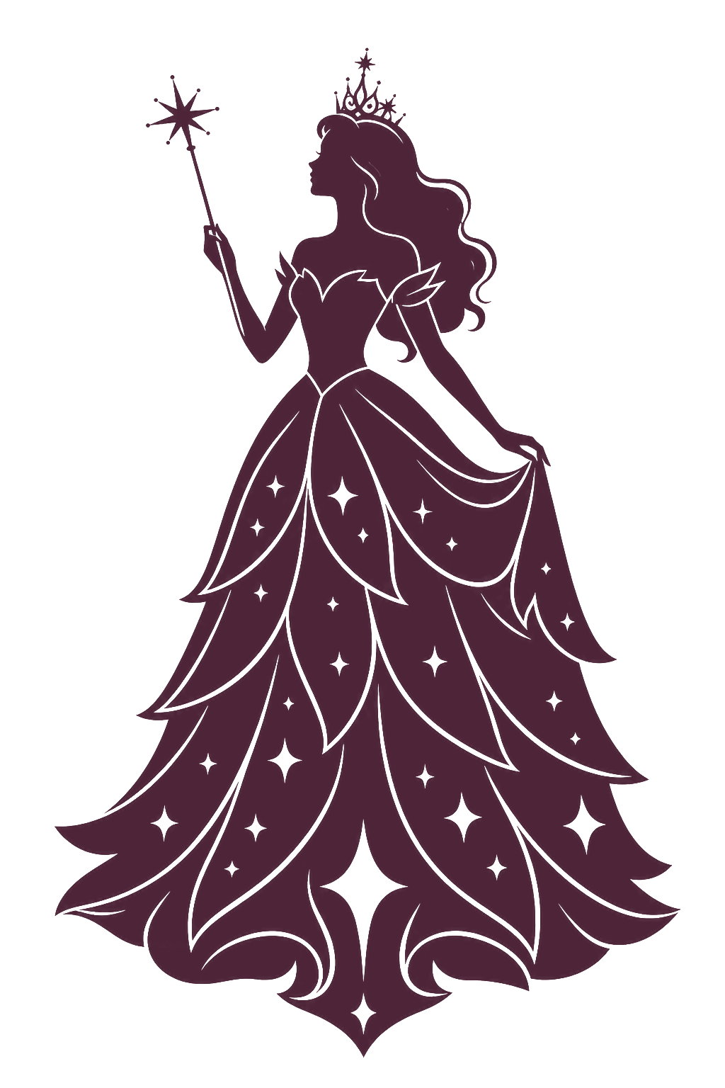 Good-witch silhouette with star wand